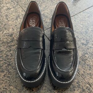 NWOT Franco Sarto Glossy Black Women’s Loafers